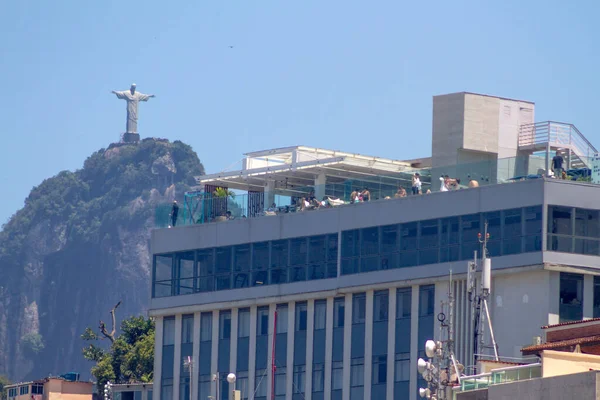 Cristo Redentor Rio Janeiro Brasil Outubro 2021 Cristo Redentor Visto — Fotografia de Stock
