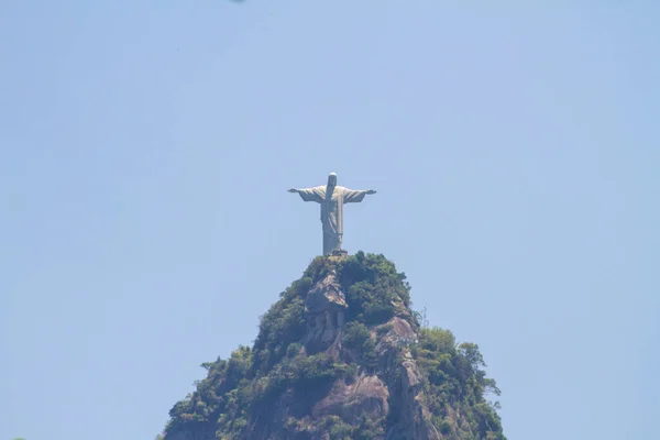 Cristo Redentor Rio Janeiro Brasil Outubro 2021 Cristo Redentor Visto — Fotografia de Stock