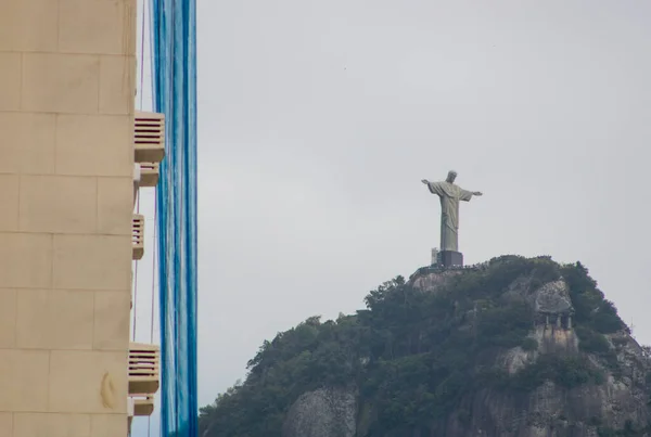 Cristo Redentor Rio Janeiro Brasil Setembro 2021 Cristo Redentor Visto — Fotografia de Stock