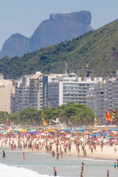 Rio Janeiro Brezilya Daki Copacabana Plajı Ekim 2021 Copacabana Plajı — Stok fotoğraf