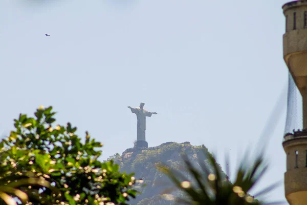 Cristo Redentor Rio Janeiro Brasil Outubro 2021 Cristo Redentor Visto — Fotografia de Stock