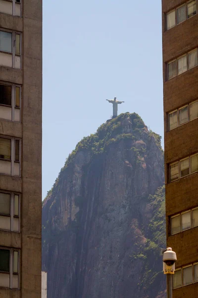 Chrystus Odkupiciel Rio Janeiro Brazylia Października 2021 Chrystus Odkupiciel Widziany — Zdjęcie stockowe