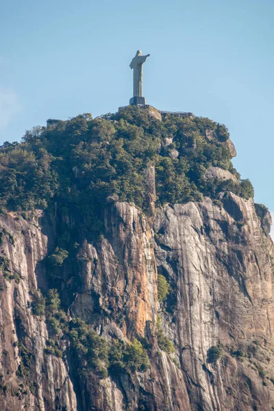 Kristus Vykupitel Rio Janeiru Brazílie Října 2021 Kristus Vykupitel Viděný — Stock fotografie