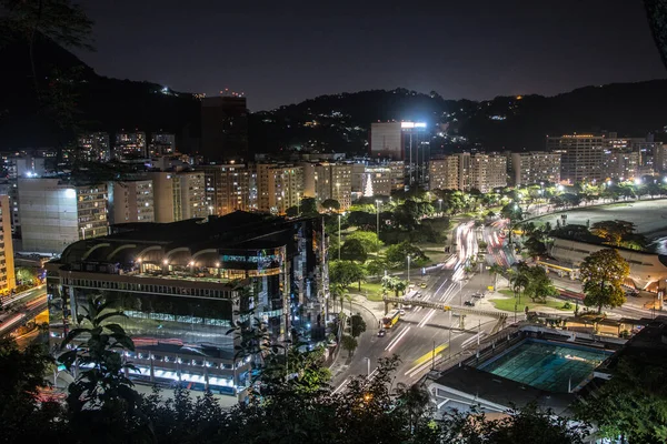 Night View Botafogo Neighborhood Top Palmado Hill Rio Janeiro —  Fotos de Stock