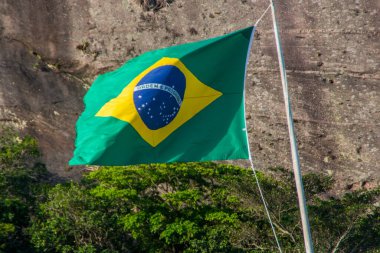Rio de Janeiro 'da Brezilya bayrağı.