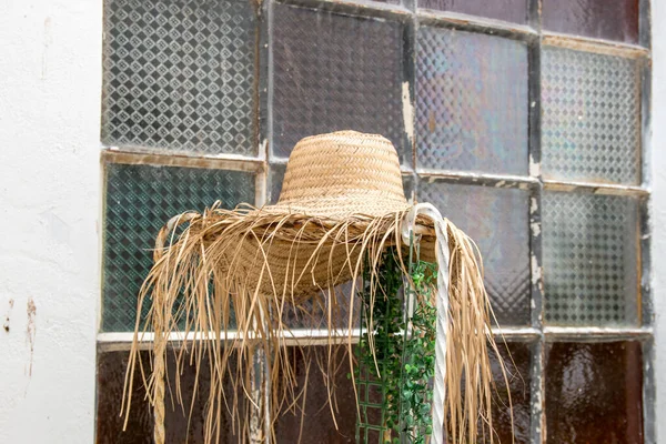 Соломенная Шляпа Широко Используемая Время Июньского Фестиваля — стоковое фото