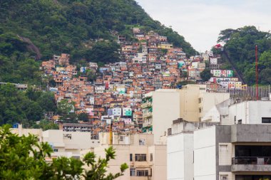Rio de Janeiro, Brezilya 'da Santa Marta kenar mahalleleri.