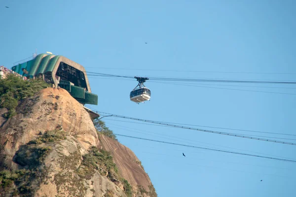 Rio Janeiro Brezilya Daki Şeker Loaf Kablo Arabası Ocak 2022 — Stok fotoğraf