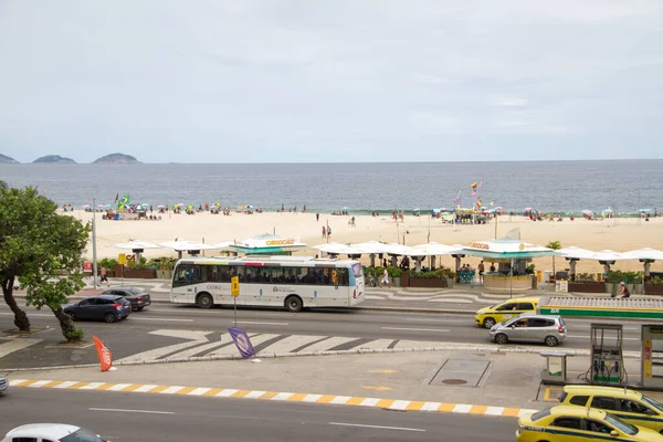 Copacabana Beach Rio Janeiro Brazilië Januari 2022 Uitzicht Copacabana Beach — Stockfoto