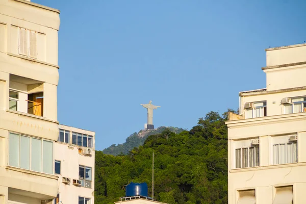Cristo Redentor Rio Janeiro Brasil Janeiro 2022 Cristo Redentor Visto — Fotografia de Stock
