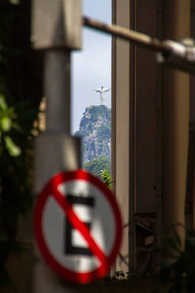 Cristo Redentor Rio Janeiro Brasil Fevereiro 2022 Cristo Redentor Visto — Fotografia de Stock