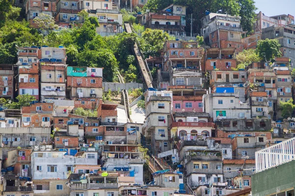 Вид Фавелу Павлина Районе Копакабана Рио Жанейро Бразилия — стоковое фото