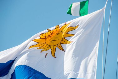 Rio de Janeiro, Brezilya 'da Uruguay bayrağı.