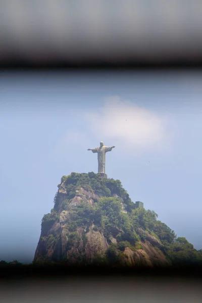 Cristo Redentor Rio Janeiro Brasil Fevereiro 2022 Cristo Redentor Visto — Fotografia de Stock