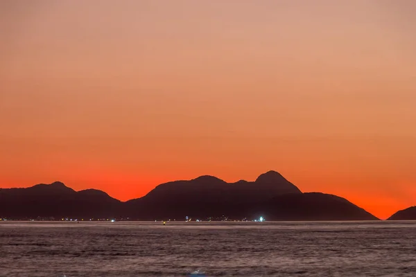 Salida Del Sol Playa Copacabana Río Janeiro Brasil — Foto de Stock