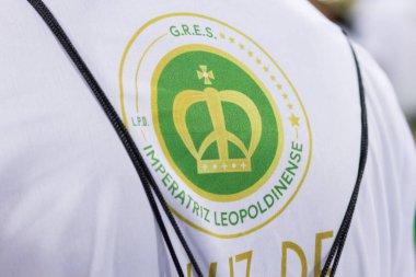 Rio de Janeiro, Brezilya 'daki Imperatriz Leopoldinense Samba Okulu - 13 Mart 2022: Rio de Janeiro' daki Marques de Sapucai Sambodromo 'da Imperatriz Leopoldinense Samba Okulu.