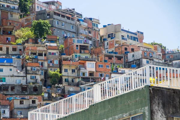 Kilátás Páva Favela Copacabana Szomszédságában Rio Janeiro Brazília — Stock Fotó