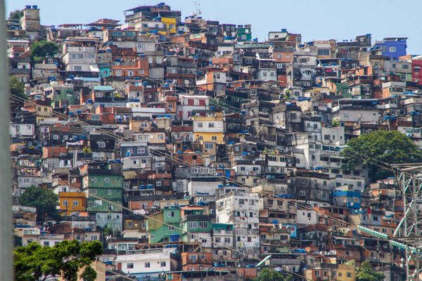 Rocinha favela in Rio de Janeiro, Brazil.