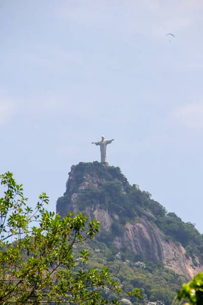 브라질 리우데자네이루의 구속자 그리스도 2022 리우데자네이루의 인근에서 구속자 그리스도 — 스톡 사진