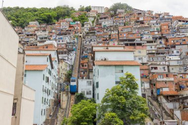 Favela do Pavaozinho in Rio de Janeiro Brazil - December 07, 2021: view of Favela do Pavaozinho in Rio de Janeiro.
