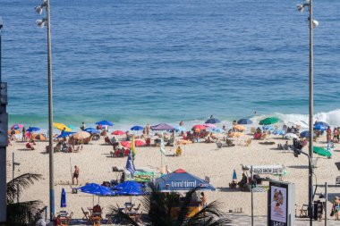 Rio de Janeiro, Brezilya 'daki Ipanema plajı - 16 Mart 2022 Rio de Janeiro' daki Ipanema plajı.
