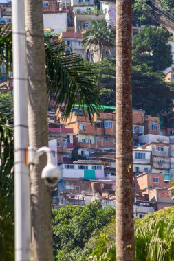Santa Marta Favela Rio de Janeiro 'daki Botafogo mahallesinden görüldü..