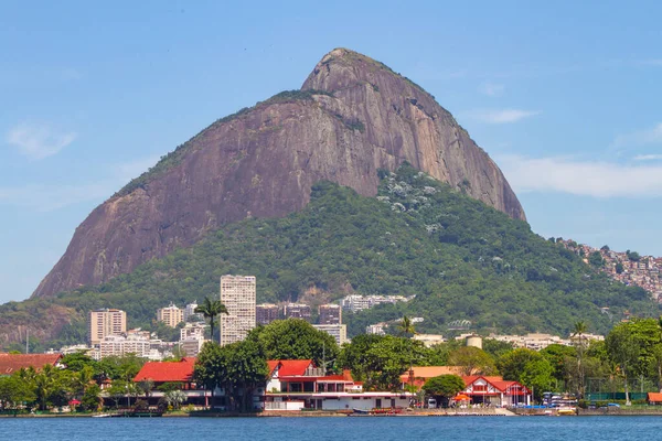 Two Hill Brother Seen Rodrigo Freitas Lagoon Rio Janeiro Brazil — Stock fotografie
