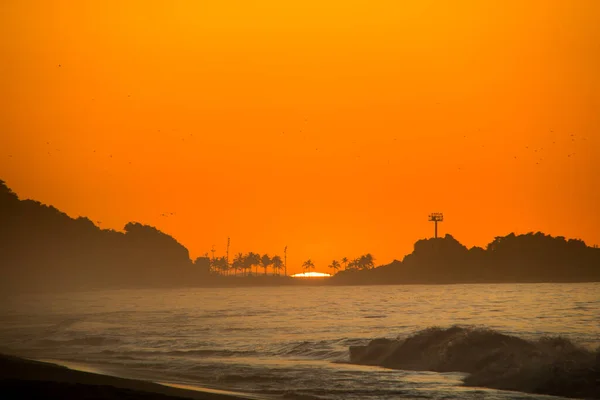 Soluppgång Vid Stranden Ipanema Rio Janeiro Brasilien — Stockfoto