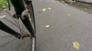 cycling along the edge of the Rodrigo de Freitas lagoon in Rio de Janeiro, Brazil