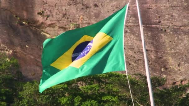 Bandeira Brasileira Livre Rio Janeiro — Vídeo de Stock