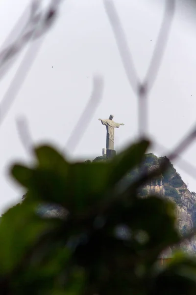 Kristus Frälsaren Rio Janeiro Brasilien Mars 2022 Kristus Frälsaren Sett — Stockfoto