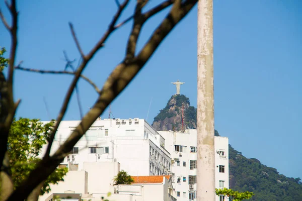 브라질 리우데자네이루의 브라질 2022 리우데자네이루의 플라멩 고지역에서 구속자 그리스도 — 스톡 사진