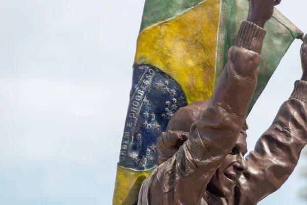 Statua Pilota Ayrtona Senny Rio Janeiro Brazylia Kwietnia 2020 Statua — Zdjęcie stockowe