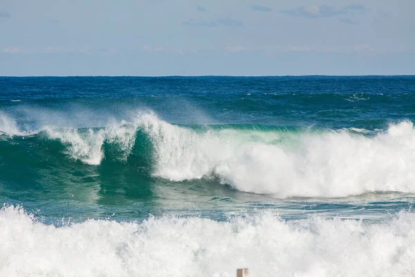 Ondas Batendo Praia Leblon Rio Janeiro Brasil — Fotografia de Stock