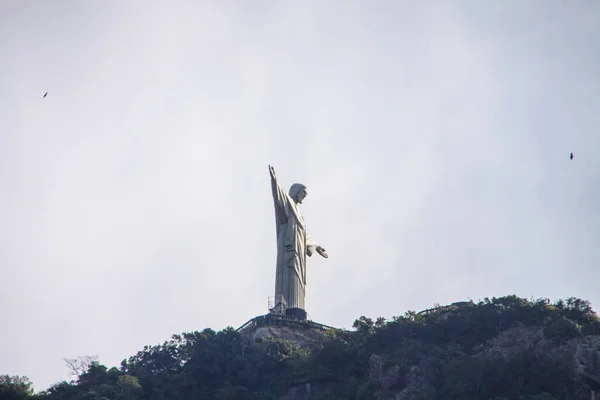Chrystus Odkupiciel Rio Janeiro Brazylia Maja 2022 Posąg Chrystusa Odkupiciela — Zdjęcie stockowe