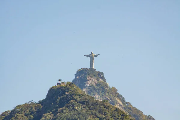 Chrystus Odkupiciel Dona Marta Punkt Widzenia Rio Janeiro Brazylia Lipca — Zdjęcie stockowe