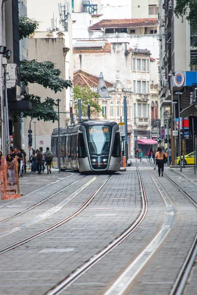 Vlt Train Downtown Rio Janeiro Brazil July 2022 Tram Train — Fotografia de Stock