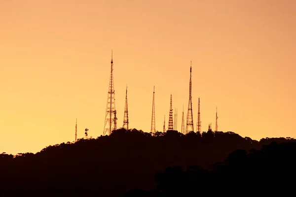 Antennas Sumare Hill Rio Janeiro — Zdjęcie stockowe