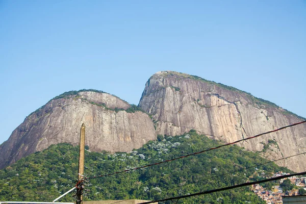 Двух Братьев Горцев Видели Окрестностей Гавеа Рио Жанейро — стоковое фото