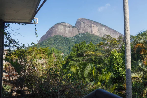 Two Hill Brother Seen Neighborhood Gavea Rio Janeiro — Fotografia de Stock