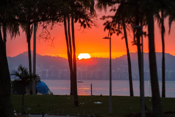 Sunrise Flamengo Beach Rio Janeiro — Stok fotoğraf