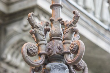 detail of an old street lamp in Rio de Janeiro.