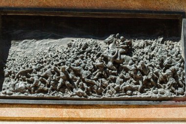 General Osorio Monument in downtown Rio de Janeiro, Brazil - October 28, 2022: Details of General Osorio Monument in downtown Rio de Janeiro.