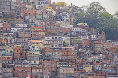 Rio de Janeiro Brezilya 'nın Ipanema mahallesinde Cantagalo favela.