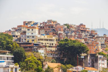 Rio de Janeiro Brezilya 'nın Ipanema mahallesinde Cantagalo favela.