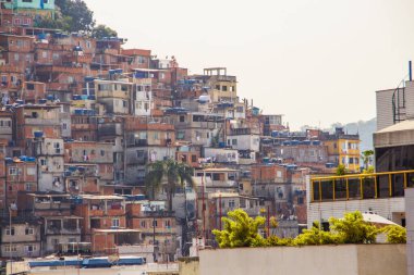 Rio de Janeiro Brezilya 'nın Ipanema mahallesinde Cantagalo favela.