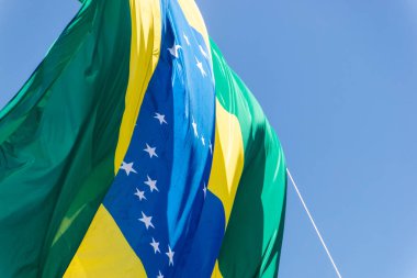 Brezilya bayrağı Rio de Janeiro Brezilya 'da.