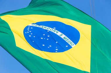Brezilya bayrağı Rio de Janeiro Brezilya 'da.