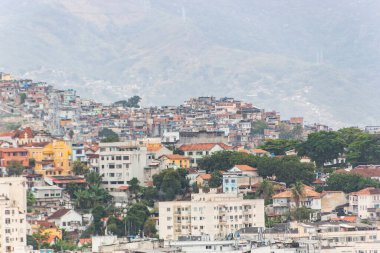 Rio de Janeiro Brezilya 'daki varoş madencilik tepesi.
