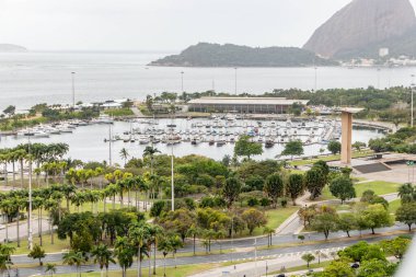 View of the marina da gloria in downtown Rio de Janeiro Brazil. clipart